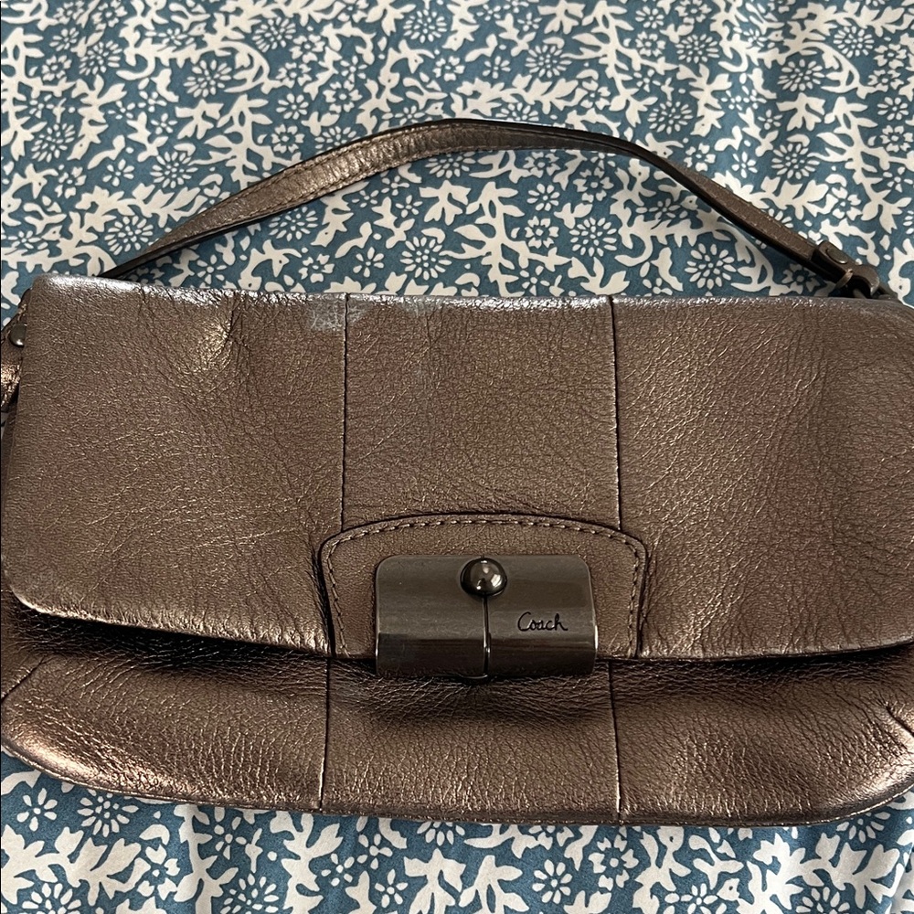 Coach Metallic Bronze Clutch